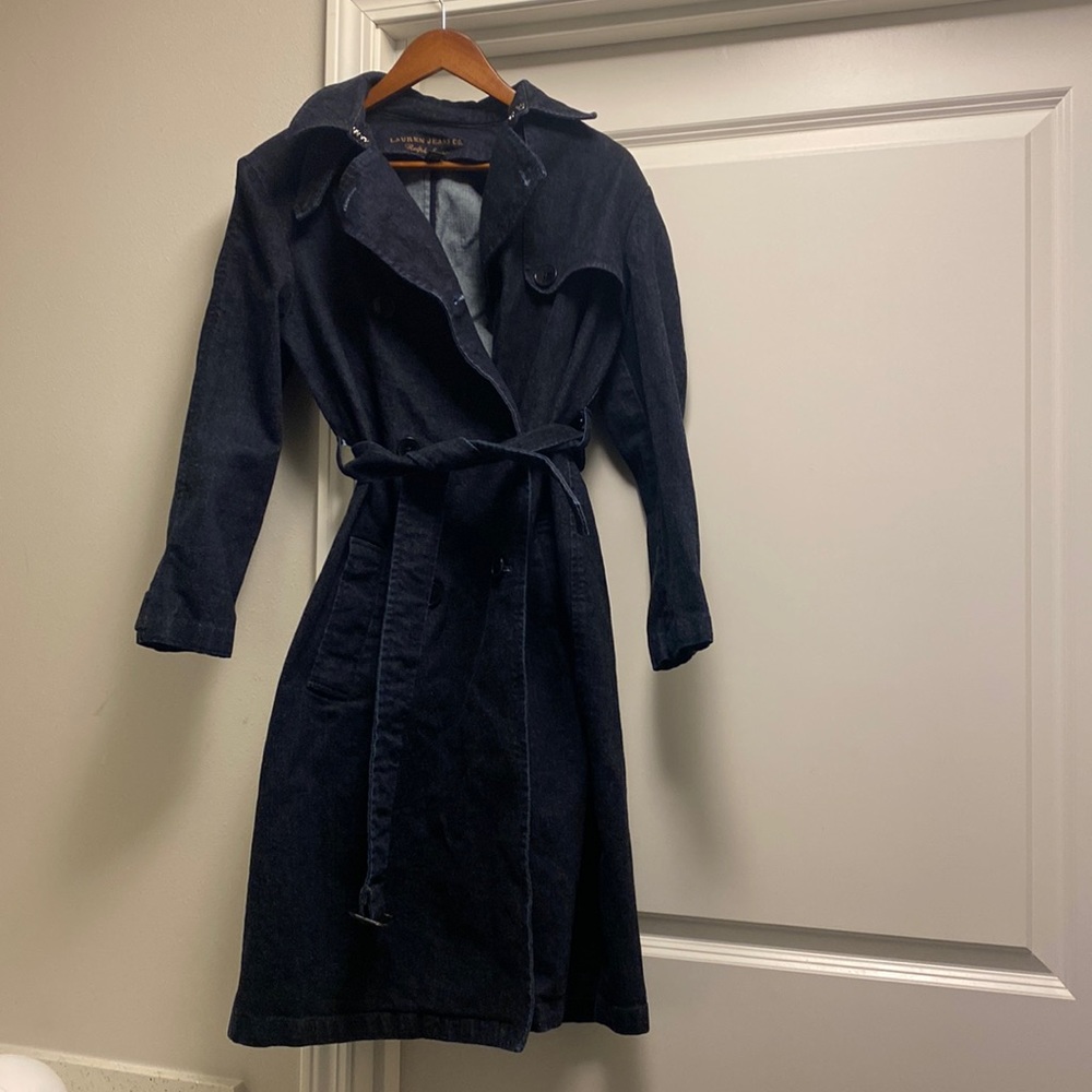 Ralph Lauren jackets & coats| Ralph Lauren jean trench wrap coat